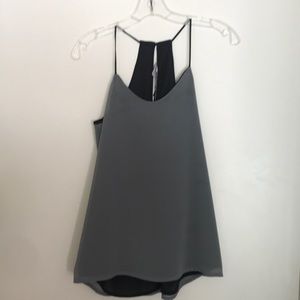 Reversible grey and black tank top